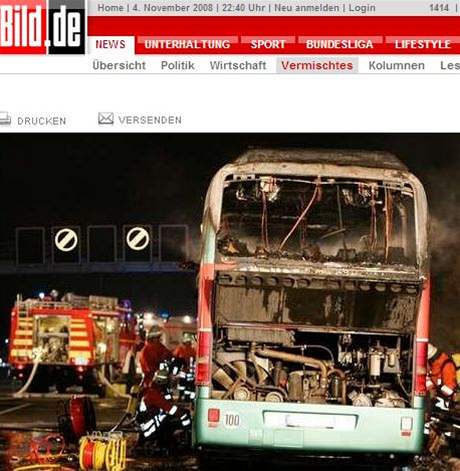 Nehoda autobusu u Hannoveru