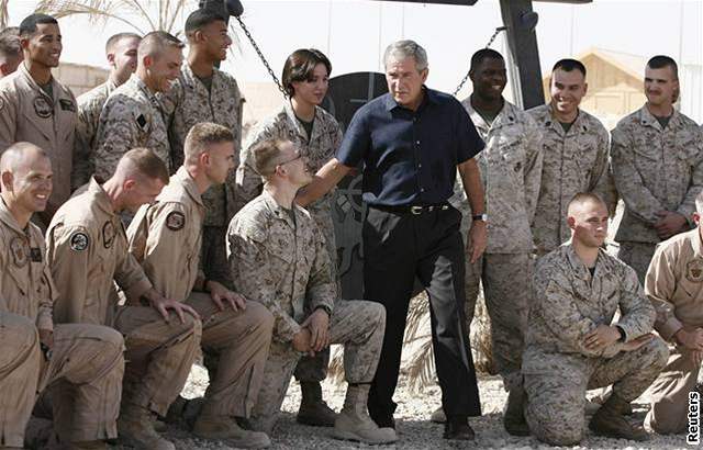 Bush na návtv Iráku