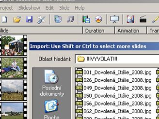 DVD slideshow GUI