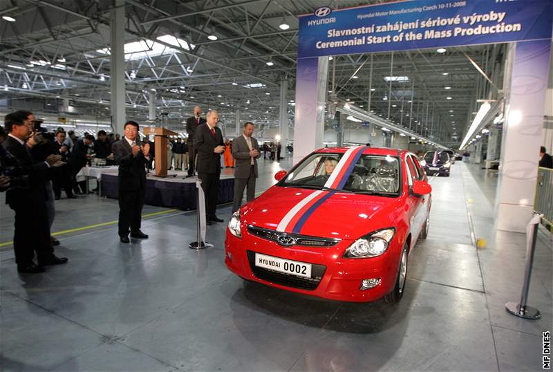 Slavnostní zahájení výroby Hyundai v Noovicích (10. listopadu 2008)