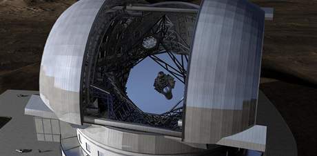 Vizualizace obího dalekohledu EELT