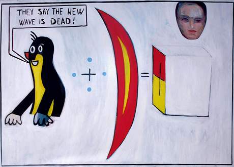 Jií David: íká se, e nová vlna je mrtvá; olej na plátn, 1984.