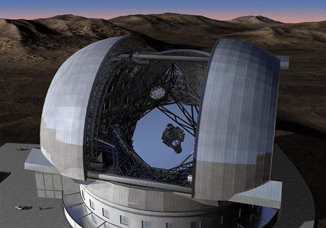 Vizualizace obího dalekohledu EELT