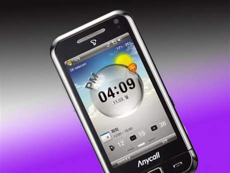 Samsung T*Omnia s WVGA displejem, 806 MHz CPU v barvách SK Telecom