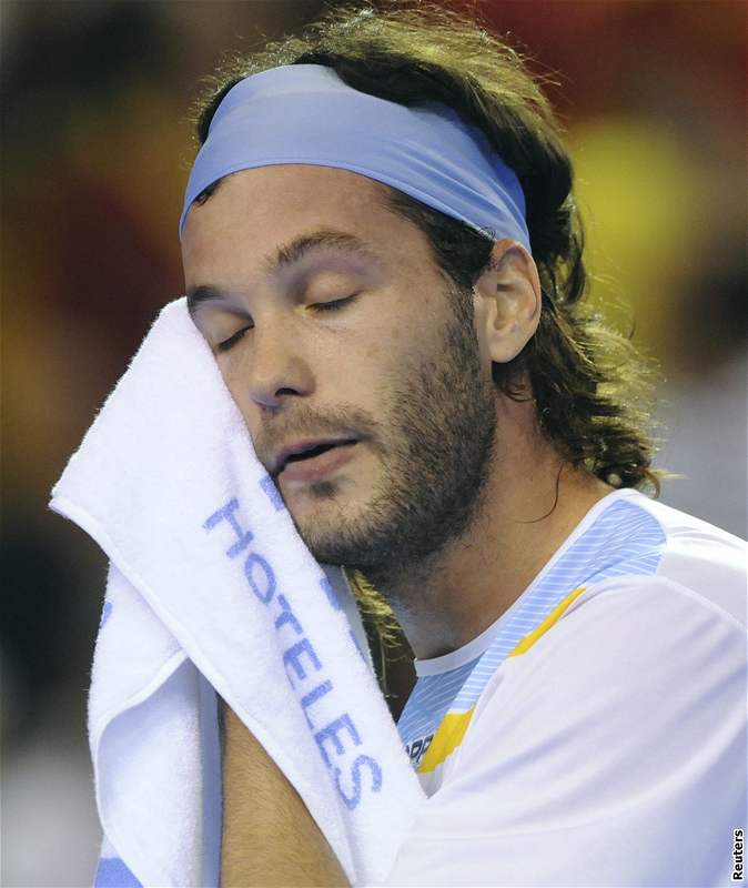 Finále Davis Cupu Argentina - panlsko: argentinský tenista José Acasuso