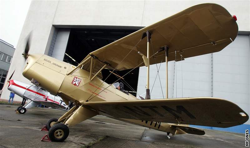 Zrekonstruovaný historický letoun C-104/Bücker-Jungmann v Národním technickém muzeu