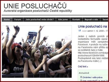 Web Unie poslucha