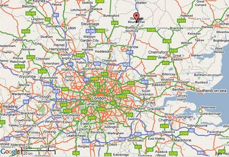 Mapa, letit Stansted