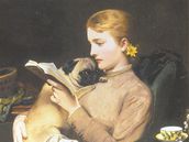 Charles Burton Barber: touc dvka s mopslkem (1879)