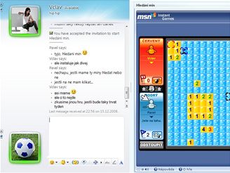 Hry v rmci chatovn - Windows Live Messenger