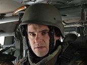David Kosteleck pi cest na vojenskou zkladnu v Afghnistnu.