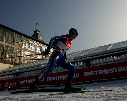 Momentka ze závodu Tour de Ski na praském Výstaviti