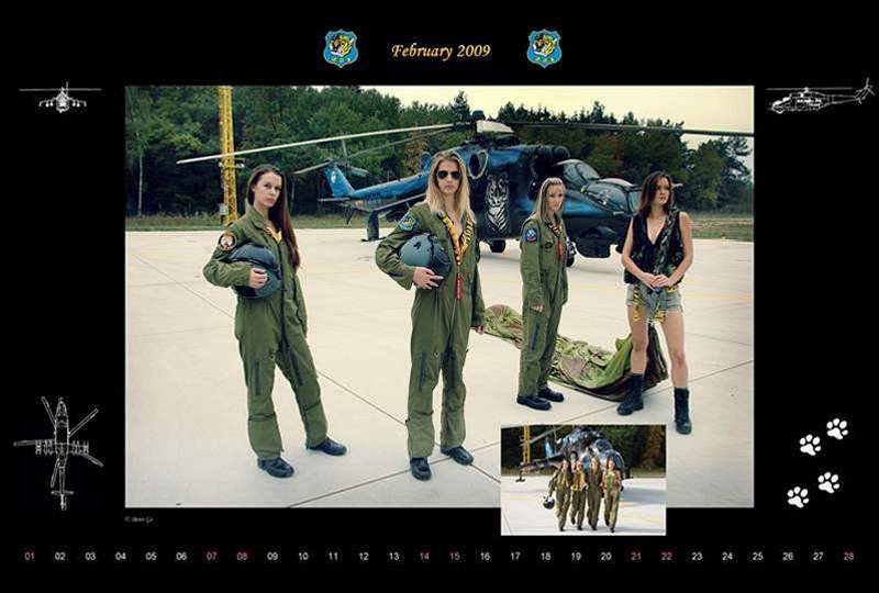 Kalendá pilot armádních vrtulník MI24