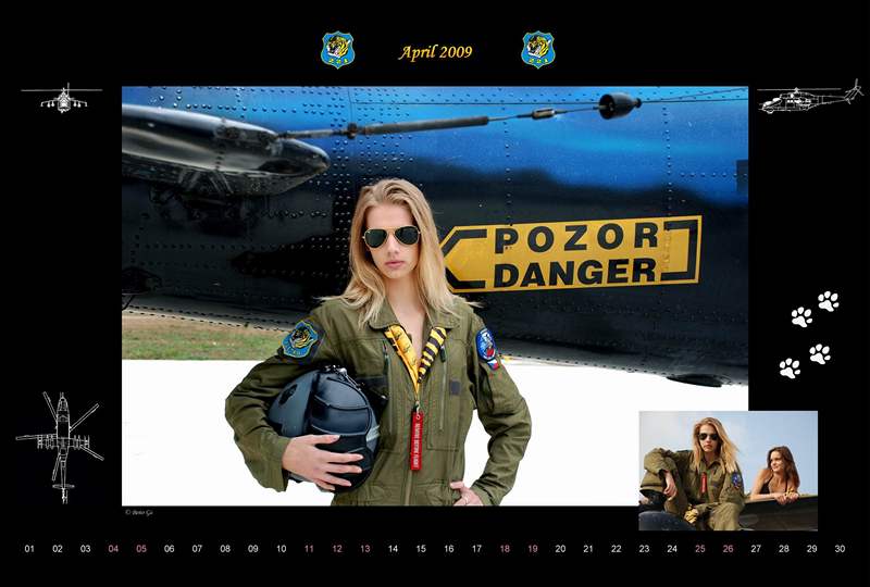 Kalendá pilot armádních vrtulník MI24