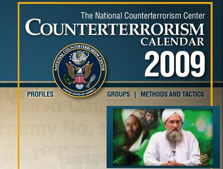 Antiteroristický kalendá, který vydalo americké Národní protiteroristické centrum (NCTC)