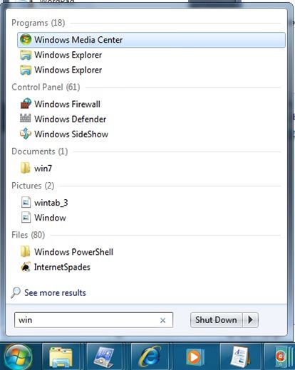 Vyhledvn - Windows 7