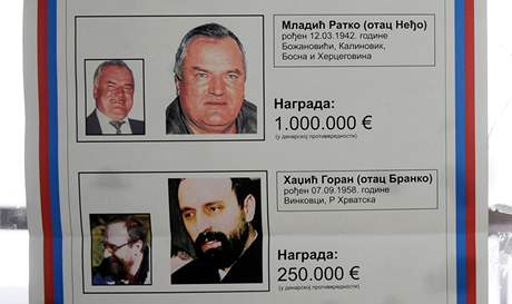 Policie se postarala, e plakáty s Ratko Mladiem visí v Srbsku na kadém rohu.