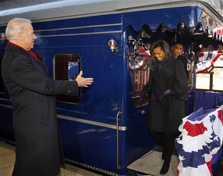 Ve Wilmington vt Baracka Obamu budouc viceprezident Joe Biden.