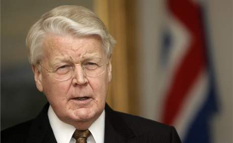 Islandský prezident Ólafur Ragnar Grímsson (27. leden 2009)