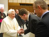 Pape Benedikt XVI. a ministr spravedlnosti Ji Pospil, 28. ledna 2009