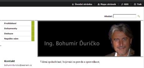 Tituln strana webu Bohumra urika