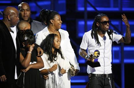 Grammy 2009 - Lil Wayne s rodinou pebr cenu za nejlep rapov album