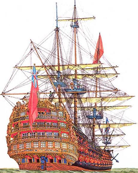 Lo Victory, kter se potopila v roce 1744.