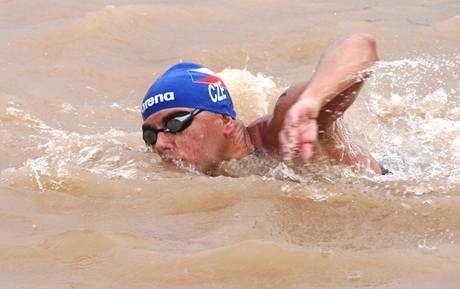Rostislav Vítek pi plaveckém maratonu v jiní Americe.