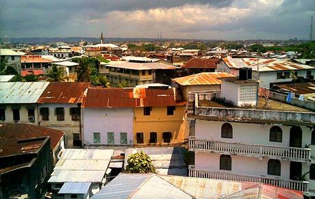 Pohled na msto Zanzibar.