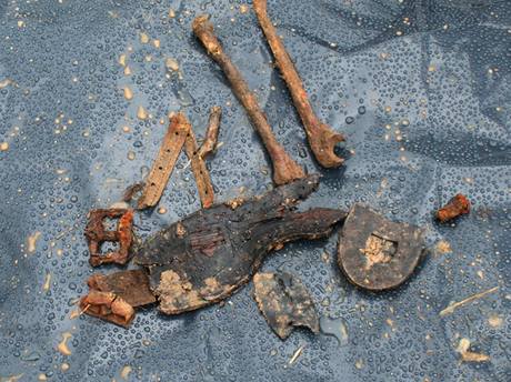 Zbytky kostí nalezené v Ostrav