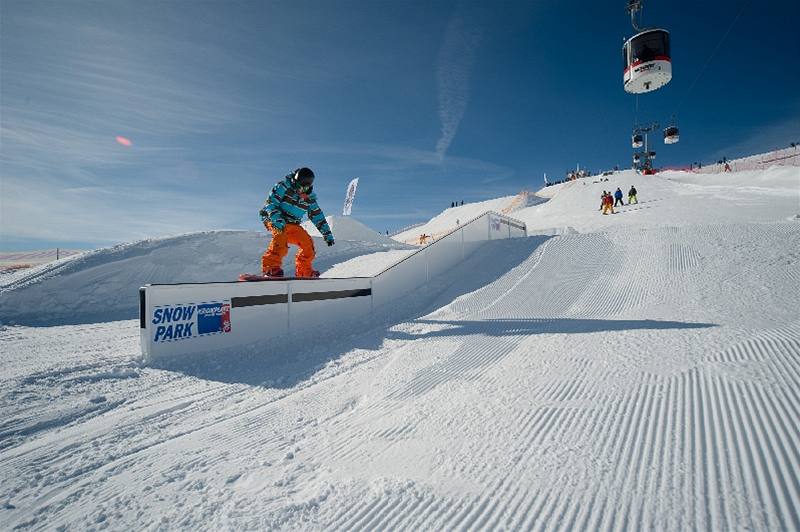 Nejvtí snowpark v Itálii na Kronplatzu v Jiním Tyrolsku