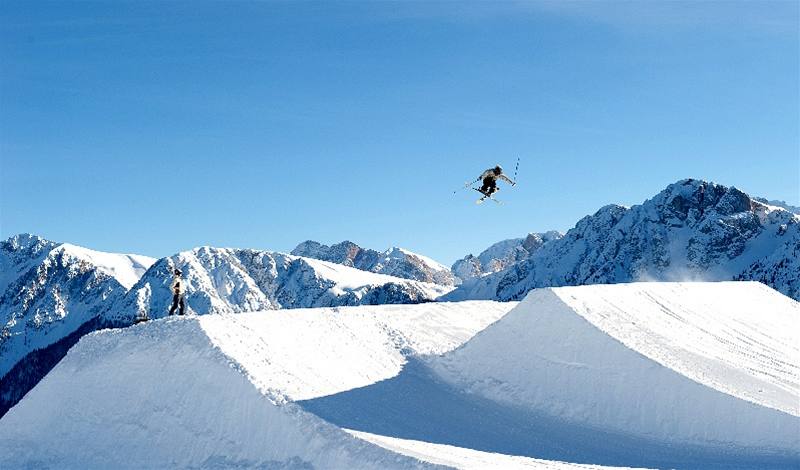 Nejvtí snowpark v Itálii na Kronplatzu v Jiním Tyrolsku
