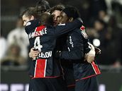 Hráči Paříže St. Germain se radují Hráči Paříže St. Germain se radují