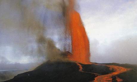 Sopená erupce.