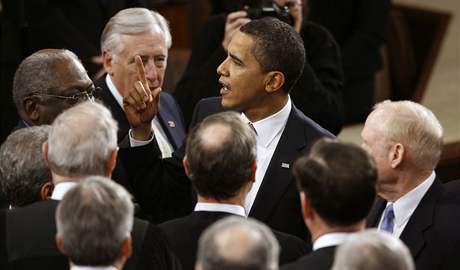 Barack Obama pednesl svj prvn projev o stavu unie (24. nora 2009)