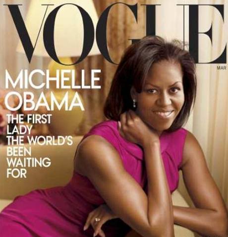 Michelle Obamová na titulní stran asopisu Vogue 