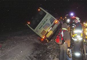 Nehoda autobusu u Chodové Plané (23.2.2009)