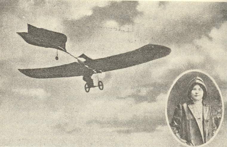Boena Laglerová - první eská aviatika - Repro z knihy Adolfa Felixe (synovce...