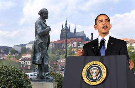 Fotomontá: Promluví Barack Obama k esku ped Rudolfinem?