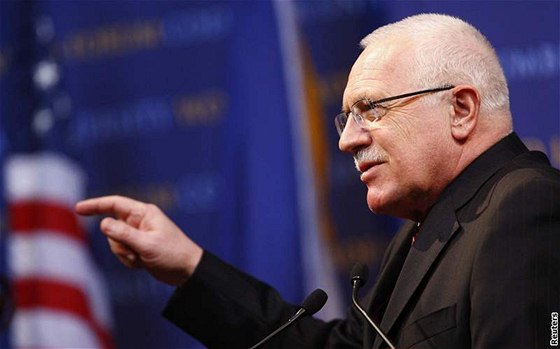 Prezident Václav Klaus na Kolumbijské univerzit v New Yorku, 9. bezna 2009