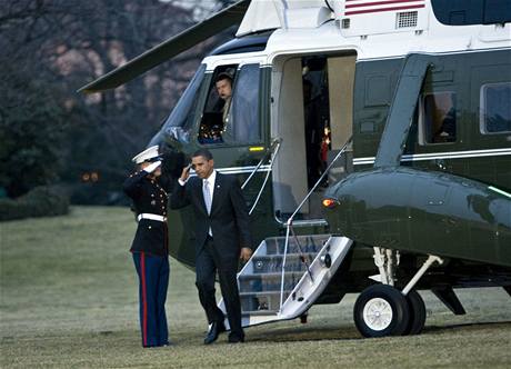 Barack Obama vyuívá pedevím vrtulník VH-3.