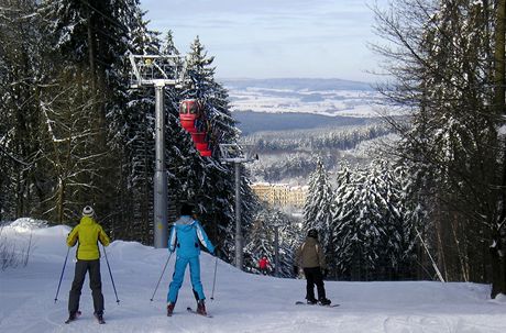 Zatek sjezdovky Krakonoka. Marinsk Lzn