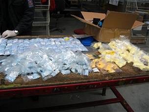 Osm a pl kilogramu tablet anabolických steroid, které celníci odhalili v letecké zásilce.