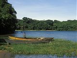 Viktoriino jezero v Ugand. Ilustran foto