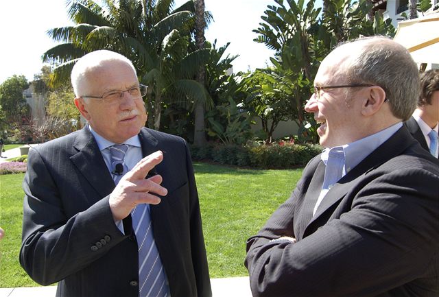 Václav Klaus v Santa Barbae na konferenci o klimatických zmnách (7.3.2009)