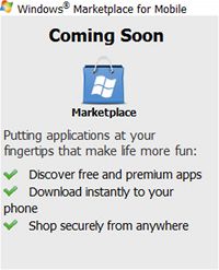 Windows Mobile marketplace