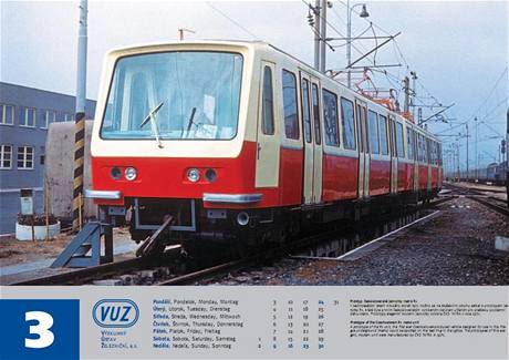 Souprava R1 na kolejch VUZ v roce 1971