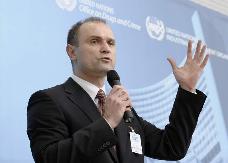 Ivan Langer na konferenci OSN o drogách ve Vídni (11. bezna 2009)