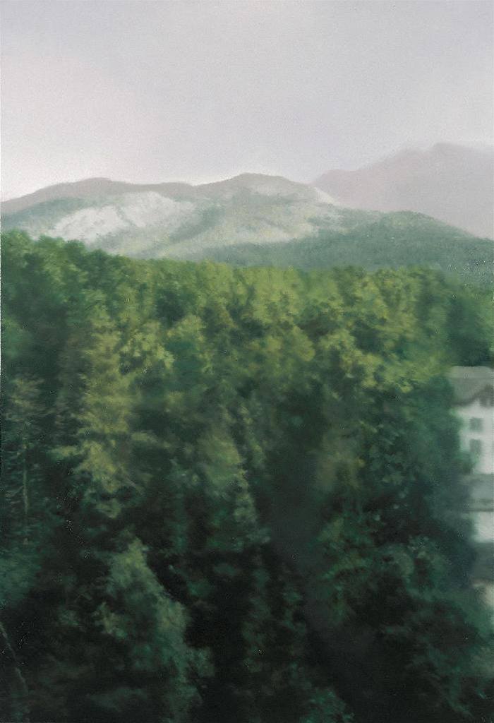 Gerhard Richter. Lesní dm, 2004, olej na plátn