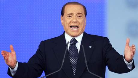 Italský premiér Silvio Berlusconi na základajícím sjezdu nové pravicové strany...